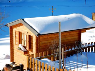 Gartenhaus im Winter