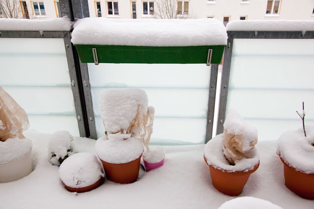 Balkon winterfest machen