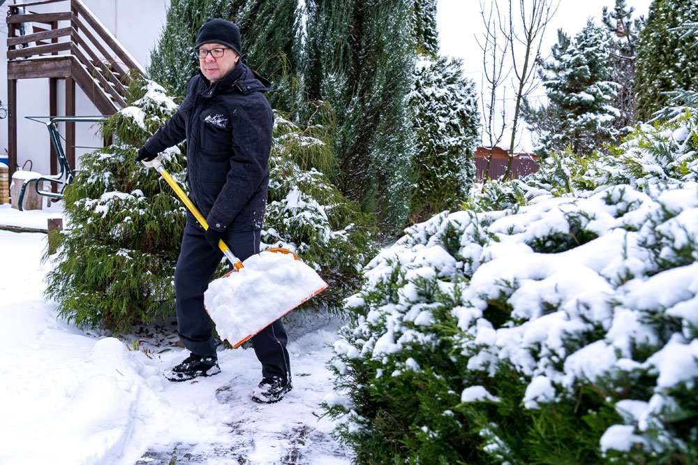 Vorgarten Winter Sicherheit