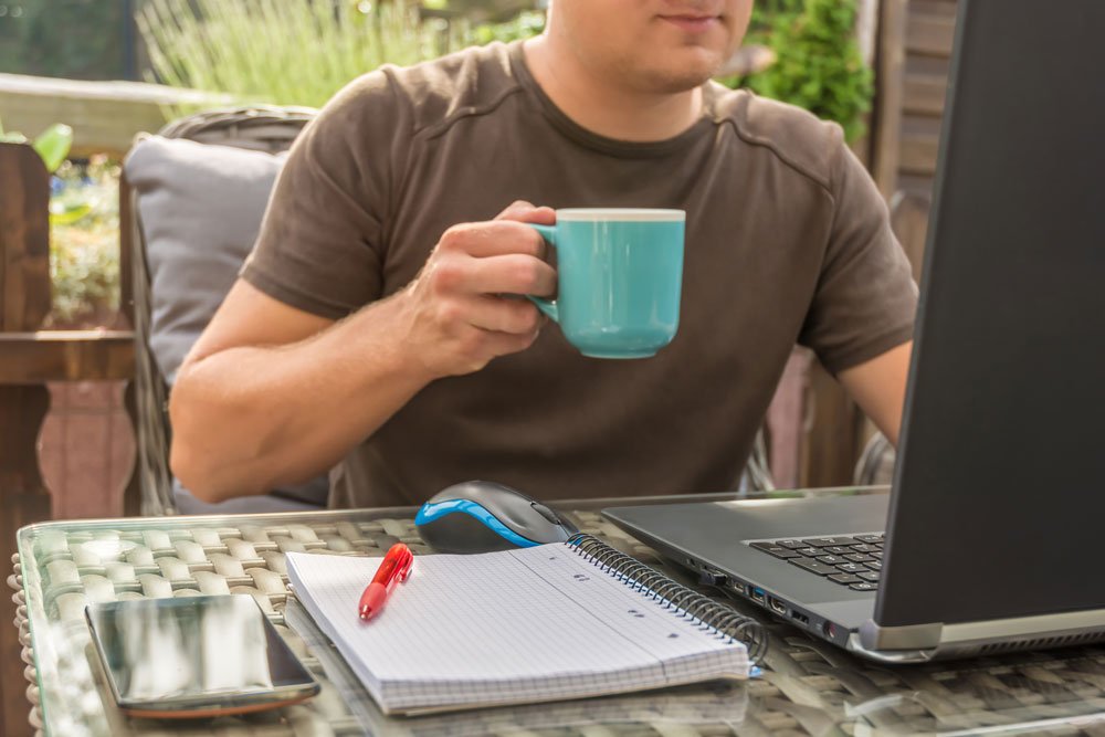 Homeoffice Garten 