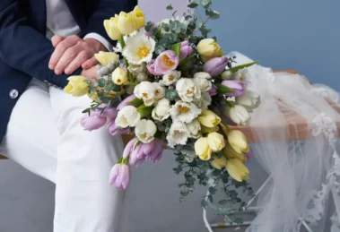 Brautstrauß mit Tulpen